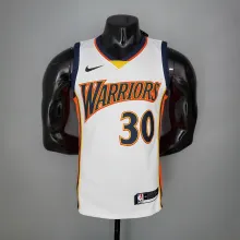 NBA Men Season 2021 Golden State Warriors Up-and-coming Star White #30 CURRY Jersey High Quality Name and Number Print