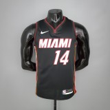 NBA Men Miami Heat Black #14 HERRO Jersey High Quality Name and Number Print