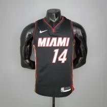 NBA Men Miami Heat Black #14 HERRO Jersey High Quality Name and Number Print
