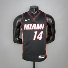 NBA Men Miami Heat Black #14 HERRO Jersey High Quality Name and Number Print