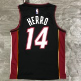 NBA Men Miami Heat Black #14 HERRO Jersey High Quality Name and Number Print