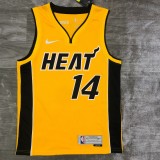 NBA Men Season 2021 Miami Heat Yellow Award Version #14 HERRO Jersey High Quality Name and Number Print