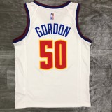 NBA Men Season 2021 Denver Nuggets White Award Version #50 GORDON Jersey High Quality Name and Number Print