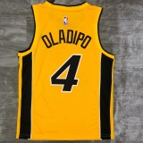 NBA Men Season 2021 Miami Heat Yellow Award Version #4 OLADIPO Jersey High Quality Name and Number Print