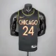 NBA Men Season 2021 Chicago Bulls Black #24 MARKKANEN Jersey High Quality Name and Number Print
