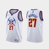 NBA Men Season 2021 Denver Nuggets White Award Version #27 MURRAY Jersey High Quality Name and Number Print