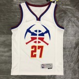 NBA Men Season 2021 Denver Nuggets White Award Version #27 MURRAY Jersey High Quality Name and Number Print