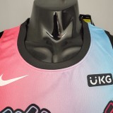 NBA Men  Season 2021 Miami Heat City Gradient color #4 OLADIPO Jersey High Quality Name and Number Print