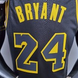NBA Men Los Angeles Lakers Black with Snake 24 BRYANT Jersey High Quality Name and Number Print