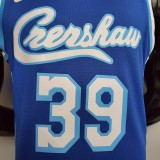 NBA Men Los Angeles Lakers Retro in Latin with Crenshaw #39 HOWARD Blue Round Neck Jersey High Quality Name and Number Print