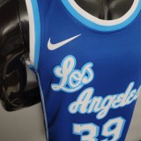 NBA Finals Men Los Angeles Lakers Retro in Latin #39 HOWARD Blue Round Neck Jersey High Quality Name and Number Print
