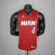 NBA Season 2021 Men Miami Heat Red #4 OLADIPO Jersey with Jordan Logo High Quality Name and Number Print