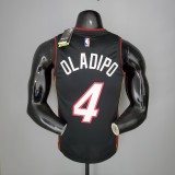 NBA Men Miami Heat Black #4 OLADIPO Jersey High Quality Name and Number Print