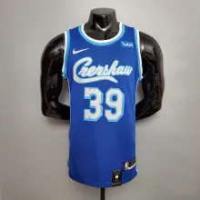NBA Men Los Angeles Lakers Retro in Latin with Crenshaw #39 HOWARD Blue Round Neck Jersey High Quality Name and Number Print