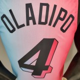 NBA Men  Season 2021 Miami Heat City Gradient color #4 OLADIPO Jersey High Quality Name and Number Print