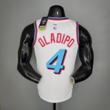 NBA Men Miami Heat White City #4 OLADIPO Jersey High Quality Name and Number Print