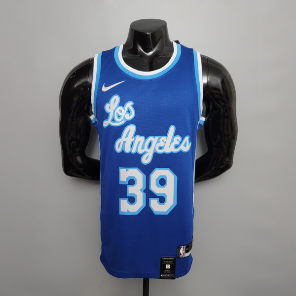 NBA Finals Men Los Angeles Lakers Retro in Latin #39 HOWARD Blue Round Neck Jersey High Quality Name and Number Print