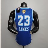 NBA Finals Men Los Angeles Lakers Retro in Latin #23 JAMES Blue Round Neck Jersey High Quality Name and Number Print