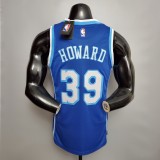 NBA Men Los Angeles Lakers Retro in Latin with Crenshaw #39 HOWARD Blue Round Neck Jersey High Quality Name and Number Print