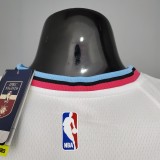 NBA Men Miami Heat White City #4 OLADIPO Jersey High Quality Name and Number Print
