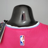 NBA Men Miami Heat Pink City #4 OLADIPO Jersey High Quality Name and Number Print