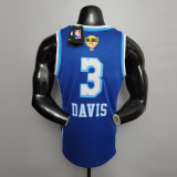 NBA Finals Men Los Angeles Lakers Retro in Latin #3 DAVIS Blue Round Neck Jersey High Quality Name and Number Print