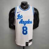 NBA Finals Men Los Angeles Lakers Retro in Latin # 8&24 BRYANT white Round Neck Jersey High Quality Name and Number Print