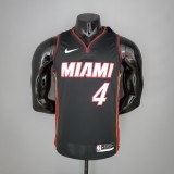NBA Men Miami Heat Black #4 OLADIPO Jersey High Quality Name and Number Print
