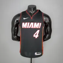 NBA Men Miami Heat Black #4 OLADIPO Jersey High Quality Name and Number Print
