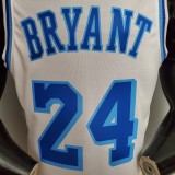 NBA Finals Men Los Angeles Lakers Retro in Latin # 8&24 BRYANT white Round Neck Jersey High Quality Name and Number Print
