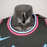 NBA Men Miami Heat Black City #4 OLADIPO Jersey High Quality Name and Number Print
