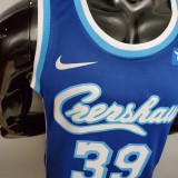 NBA Men Los Angeles Lakers Retro in Latin with Crenshaw #39 HOWARD Blue Round Neck Jersey High Quality Name and Number Print