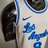 NBA Finals Men Los Angeles Lakers Retro in Latin # 8&24 BRYANT white Round Neck Jersey High Quality Name and Number Print