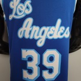 NBA Finals Men Los Angeles Lakers Retro in Latin #39 HOWARD Blue Round Neck Jersey High Quality Name and Number Print