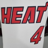 NBA Men Miami Heat White #4 OLADIPO Jersey High Quality Name and Number Print