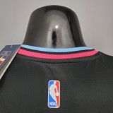NBA Men Miami Heat Black City #4 OLADIPO Jersey High Quality Name and Number Print