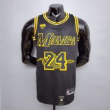 NBA Men Los Angeles Lakers Black with Snake 24 BRYANT Jersey High Quality Name and Number Print