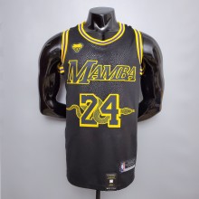NBA Men Los Angeles Lakers Black with Snake 24 BRYANT Jersey High Quality Name and Number Print