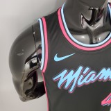 NBA Men Miami Heat Black City #4 OLADIPO Jersey High Quality Name and Number Print