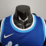 NBA Finals Men Los Angeles Lakers Retro in Latin #0 KUZMA Blue Round Neck Jersey High Quality Name and Number Print