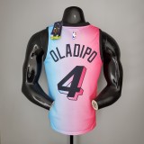 NBA Men  Season 2021 Miami Heat City Gradient color #4 OLADIPO Jersey High Quality Name and Number Print