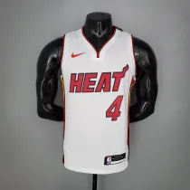 NBA Men Miami Heat White #4 OLADIPO Jersey High Quality Name and Number Print