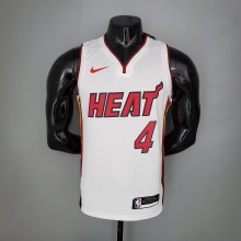 NBA Men Miami Heat White #4 OLADIPO Jersey High Quality Name and Number Print