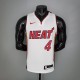 NBA Men Miami Heat White #4 OLADIPO Jersey High Quality Name and Number Print