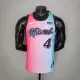 NBA Men  Season 2021 Miami Heat City Gradient color #4 OLADIPO Jersey High Quality Name and Number Print
