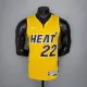 NBA Men Season 2021 Miami Heat Yellow Award Version #22 BUTLER Jersey High Quality Name and Number Print