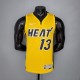 NBA Men Season 2021 Miami Heat Yellow Award Version #13 ADEBAYO Jersey High Quality Name and Number Print