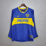 03/04 Boca Home Retro Soccer Jersey Long Sleeve Thai Quality