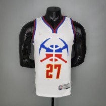 NBA Men Season 2021 Denver Nuggets White Award Version #27 MURRAY Jersey High Quality Name and Number Print