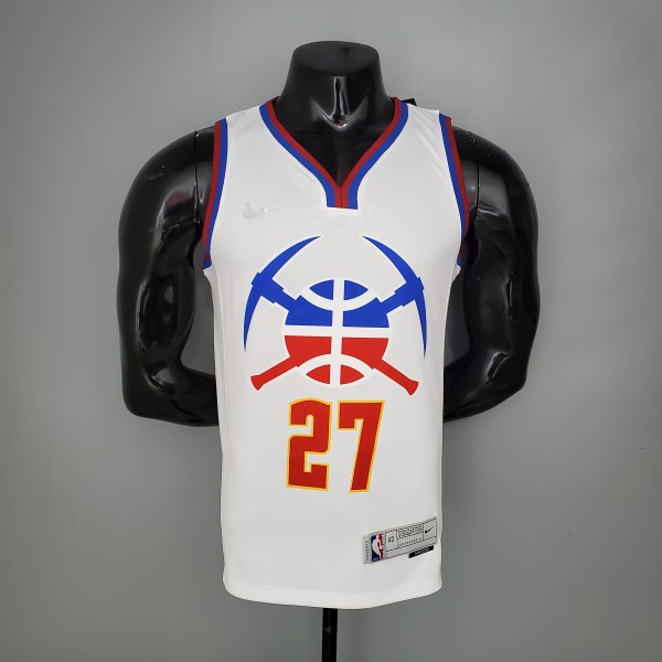 NBA Men Season 2021 Denver Nuggets White Award Version #27 MURRAY Jersey High Quality Name and Number Print